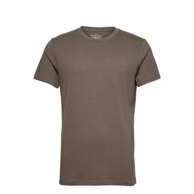 Crew-Neck Cotton *Villkorat Erbjudande T-shirts Short-sleeved Grå Bread & Boxers