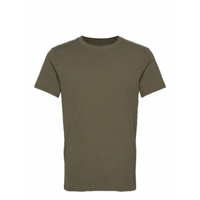 Crew-Neck Cotton *Villkorat Erbjudande T-shirts Short-sleeved Khakigrön Bread & Boxers