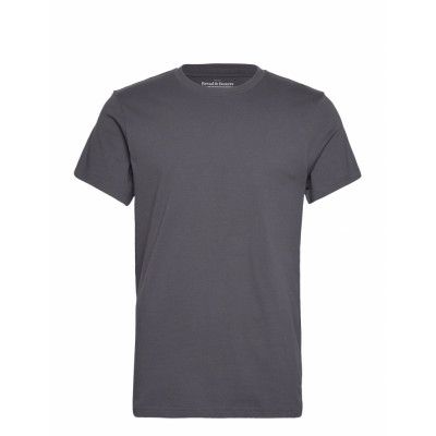 Crew-Neck Cotton *Villkorat Erbjudande T-shirts Short-sleeved Grå Bread & Boxers