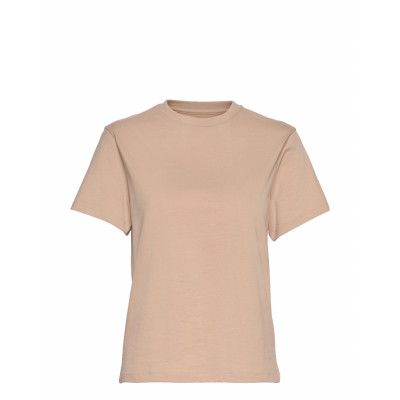 Crew Neck Regular *Villkorat Erbjudande T-shirts Short-sleeved Beige Bread & Boxers