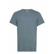 Crew-Neck Cotton T-shirts Short-sleeved Blå Bread & Boxers