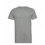 Crew-Neck Cotton T-shirts Short-sleeved Grå Bread & Boxers