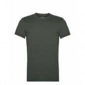 Crew Neck Regular Tops T-shirts Short-sleeved Khaki Green Bread & Boxers