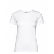 Crew Neck Slim Tops T-shirts & Tops Short-sleeved White Bread & Boxers