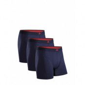 Danish Endurance Men's Bamboo Trunks 3-Pack Marinblå