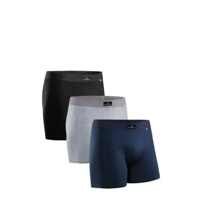 Danish Endurance Men's Classic Trunks 3-Pack Grå