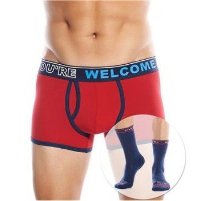 Diesel WE Boxer and Socks Kit Navy Red * Fri Frakt *
