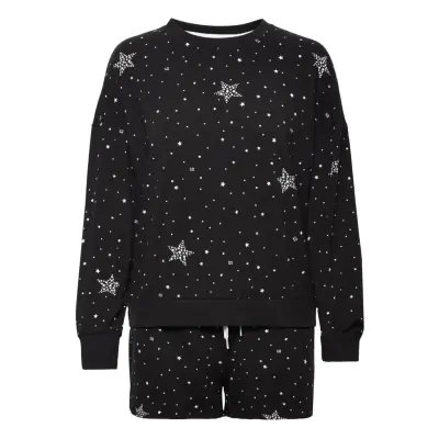 Dkny Stand Up, Stand Out Boxer Pj Set Pyjamas Black DKNY Homewear