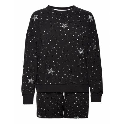 Dkny Stand Up, Stand Out Boxer Pj Set Pyjamas Svart DKNY Homewear