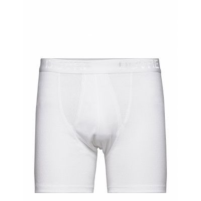 Benklæde M/Kort Ben Og Gylp Boxerkalsonger Vit Dovre