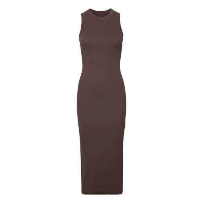 Dress Ribbed *Villkorat Erbjudande Dresses Bodycon Dresses Brun Bread & Boxers