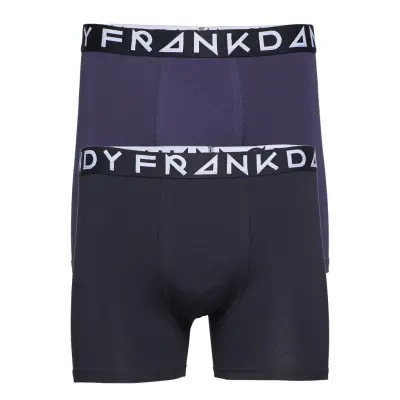 2 Pack Solid Boxer Boxerkalsonger Multi/mönstrad Frank Dandy