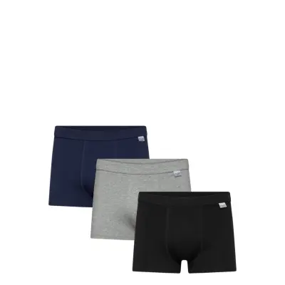 3-P Bamboo Trunk Underwear Boxer Shorts Navy Frank Dandy