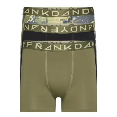 3-Pack Camo Map Boxer Boxerkalsonger Grön Frank Dandy