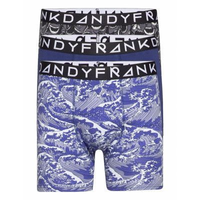 3-Pack Dangerous Waters Boxer Boxerkalsonger Blå Frank Dandy