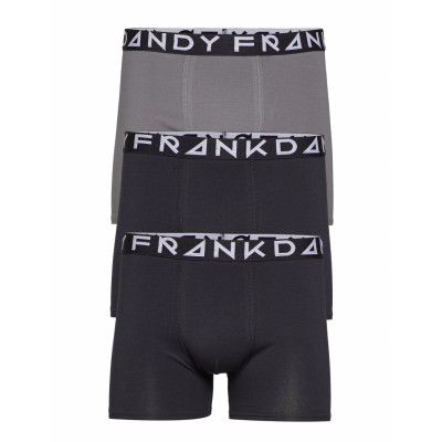 3 Pack Solid Boxer Boxerkalsonger Svart Frank Dandy