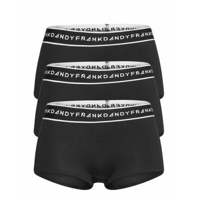 Bo.3P Women's Basic Boxer Lingerie Panties Hipsters/boyshorts Svart Frank Dandy