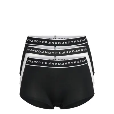 Bo.3P Women's Basic Boxer Lingerie Panties Hipsters/boyshorts Svart Frank Dandy