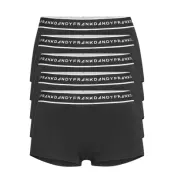 Bo.5P Women's Basic Boxer Lingerie Panties Hipsters/boyshorts Svart Frank Dandy