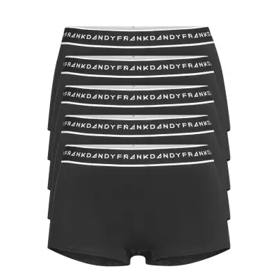 Bo.5P Women's Basic Boxer Lingerie Panties Hipsters/boyshorts Svart Frank Dandy