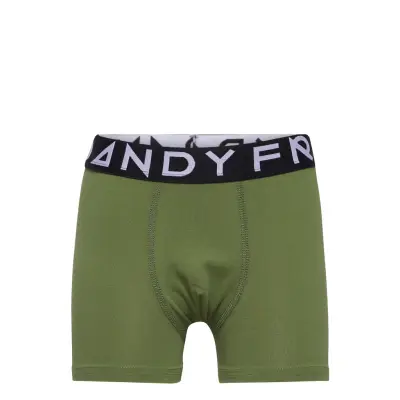 Boy's Solid Boxer Night & Underwear Underwear Underpants Grön Frank Dandy