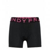 Boy's Solid Boxer W Black/Pink Night & Underwear Underwear Underpants Svart Frank Dandy