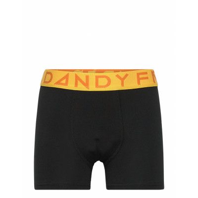 Boy'S Solid Boxer W Orange Night & Underwear Underwear Underpants Svart Frank Dandy