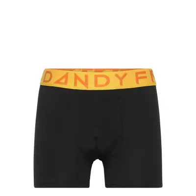 Boy'S Solid Boxer W Orange Night & Underwear Underwear Underpants Svart Frank Dandy