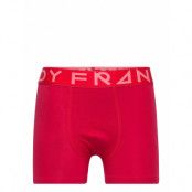Boy's Solid Boxer W Red/Peach Night & Underwear Underwear Underpants Röd Frank Dandy