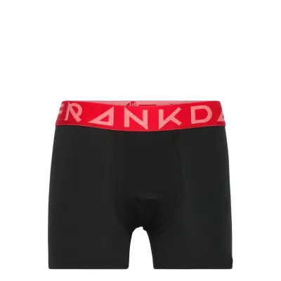 Boy's Solid Boxer W Red/Peach Night & Underwear Underwear Underpants Svart Frank Dandy