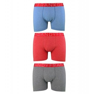 Frank Dandy - 3-pack legend melange boxershorts - Red/Blue/Grey