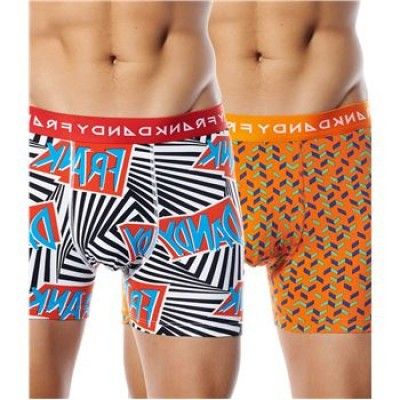 Frank Dandy Maze Gator Boxer Orange White 2-pack * Fri Frakt *
