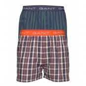 Check Boxer Shorts 2-Pack Underwear Boxer Shorts Multi/mönstrad GANT