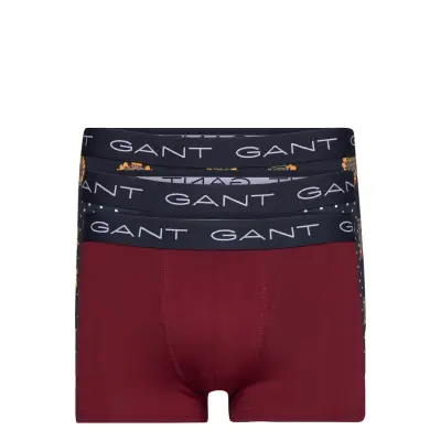 Crest Trunk 3-Pack Boxerkalsonger Röd GANT