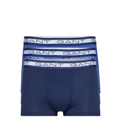 Diamond Dot Basic Trunk 3-Pack Boxerkalsonger Blå GANT