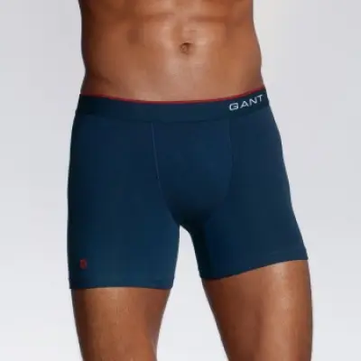 Gant Premium Basic CS Solid Boxer Navy * Fri Frakt *