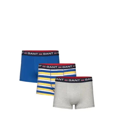 Gant Retro Shield Stripe Trunk 3-P *Villkorat Erbjudande Boxerkalsonger Blå GANT