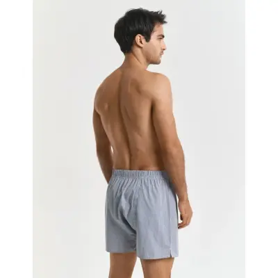 GANT Stripe And Solid Boxer Shorts 2-P - Blue - M