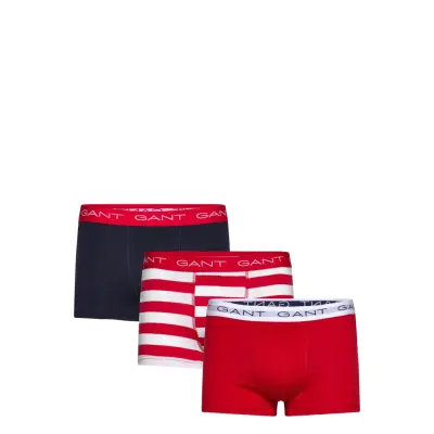 GANT Stripe Trunk 3-Pack Röd