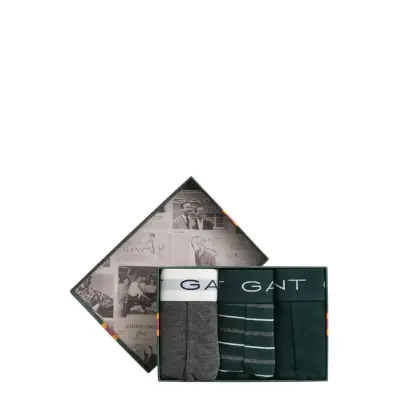 GANT Striped Trunk 3-Pack Gift Box Grå