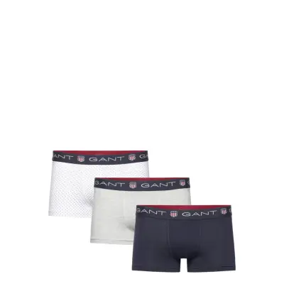 Micro Print Shield Trunk 3-Pack Boxerkalsonger Navy GANT