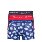 Nonish Shell Trunk 3-Pack Boxerkalsonger Blå GANT