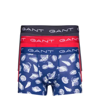 Nonish Shell Trunk 3-Pack Boxerkalsonger Blå GANT