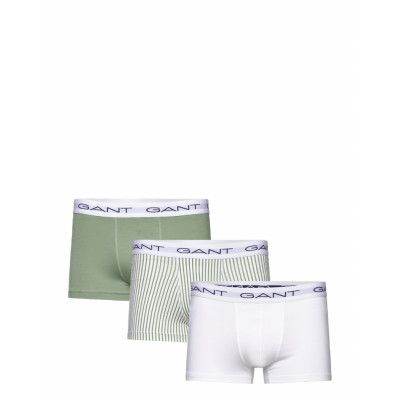 Pinstripe Print Trunk 3-Pack Boxerkalsonger Grön *Villkorat Erbjudande GANT