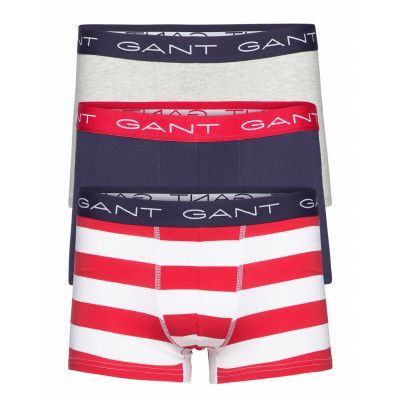 Rugby Stripe Trunk 3-Pack Boxerkalsonger Röd GANT