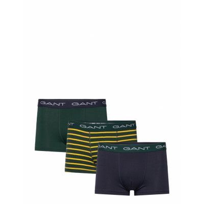 Stripe Trunk 3-Pack Boxerkalsonger Khaki Green GANT