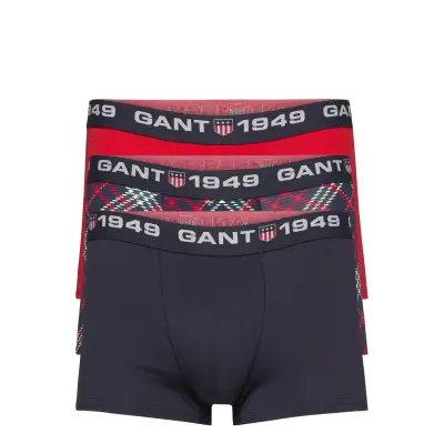 Tartan Check Trunk 3-Pack Gb Boxerkalsonger Blå GANT