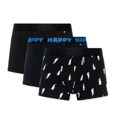 Happy socks 3-pack Black And White Boxershorts