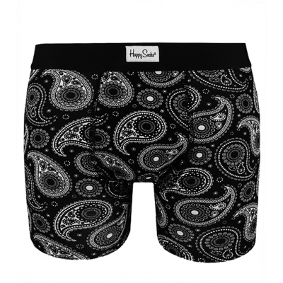 Happy Socks - Boxers Paisley - Black/White