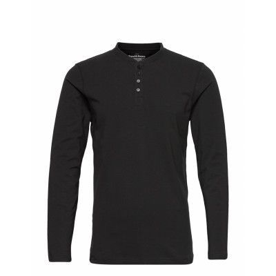Henley T-shirts Long-sleeved Svart Bread & Boxers
